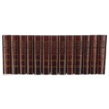 Thackeray, W.M - Works Of, The Biographical Editions, 13 volumes, in good half leather binding, with