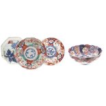 Chinese octagonal porcelain side plate, bearing six character mark, 8" wide (small rim chip); with a