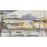 •Helen Steinthal (1911-1991) - 'Japanese Landscape', inscribed with the artist's name, title and t