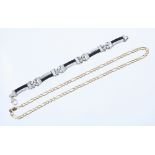 (ref. 12893) 9ct Figaro necklet and bracelet (2)