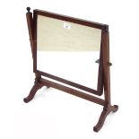 19th century mahogany dressing swing mirror, 19" high, 18" wide