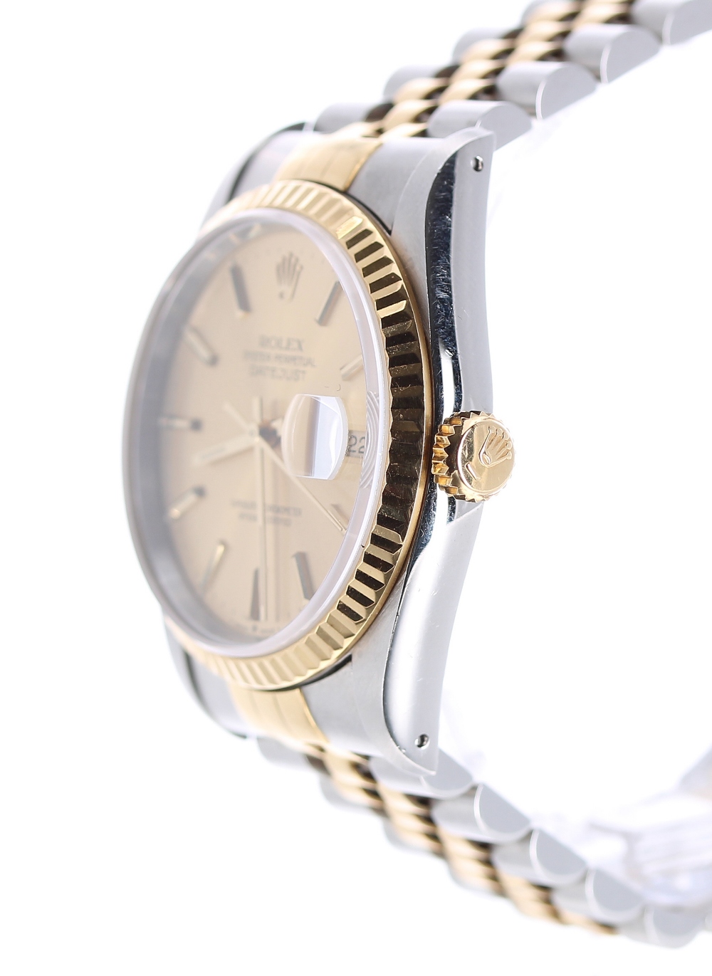 Rolex Oyster Perpetual Datejust gold and stainless steel gentleman's bracelet watch, ref. 16233, - Image 3 of 8