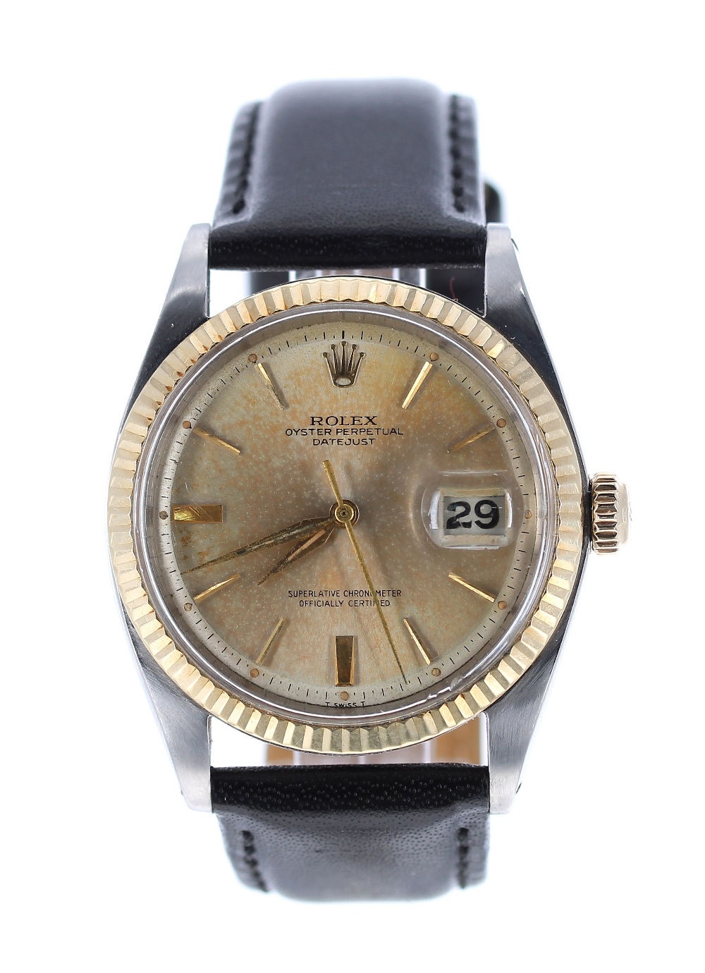 Rolex Oyster Perpetual Datejust gold and stainless steel gentleman's wristwatch, ref. 1601, circa