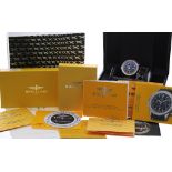 Breitling Chrono-Matic chronograph automatic stainless steel gentleman's wristwatch, ref. A41350,