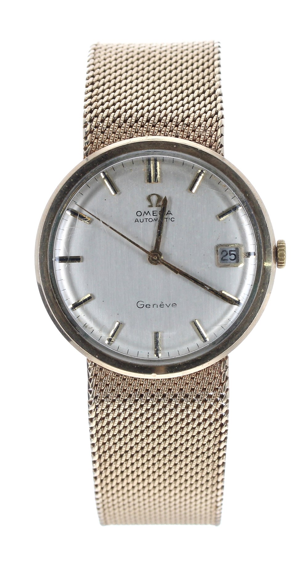 Omega Genéve automatic 9ct gentleman's bracelet watch, London 1967, case no. 36I/25419, serial no.