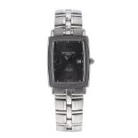 Raymond Weil Parsifal rectangular stainless steel gentleman's bracelet watch, ref. 9341, rectangular