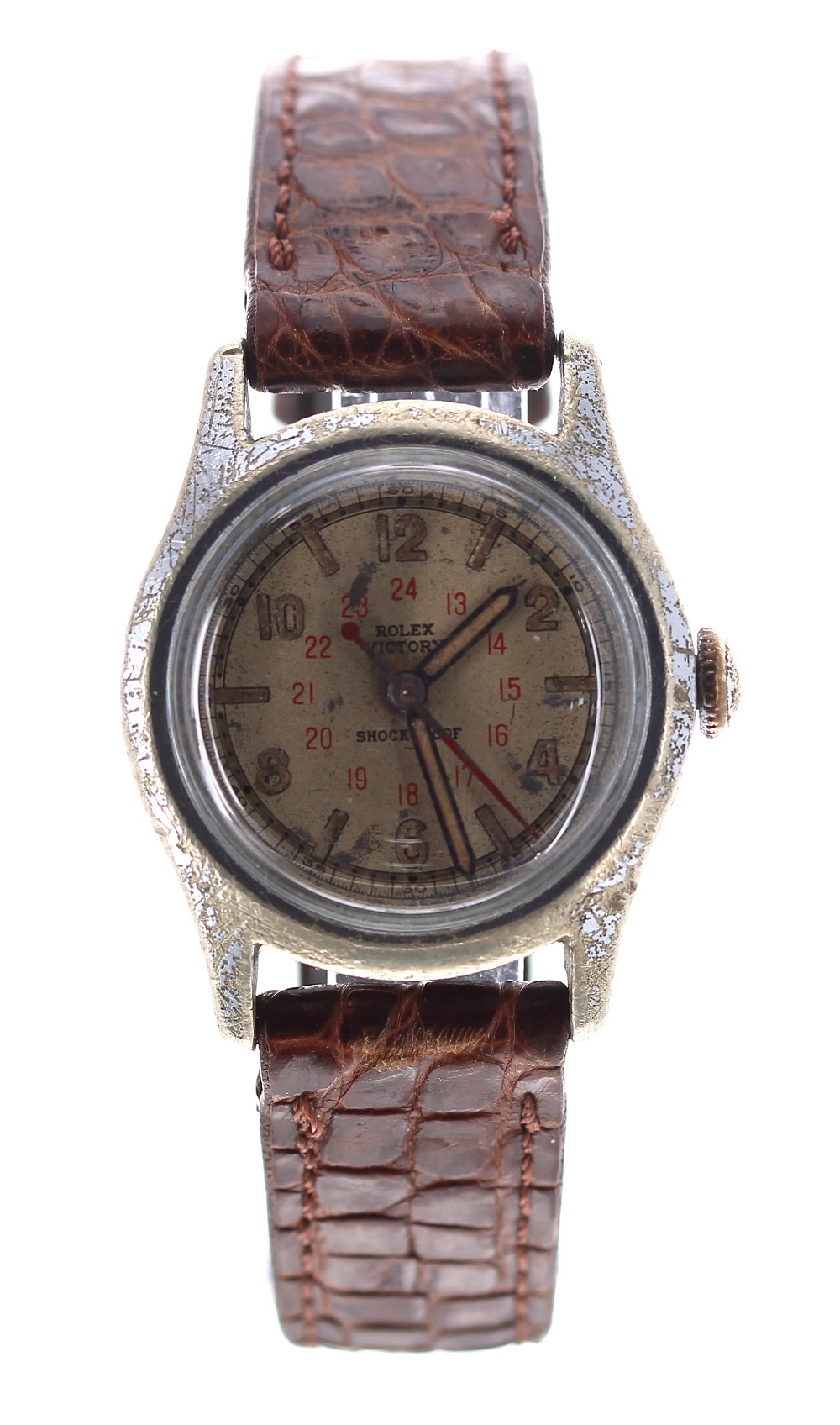 Rare Rolex Victory mid-size chrome cased wristwatch for the Canadian market, circa 1940s, the - Image 2 of 6