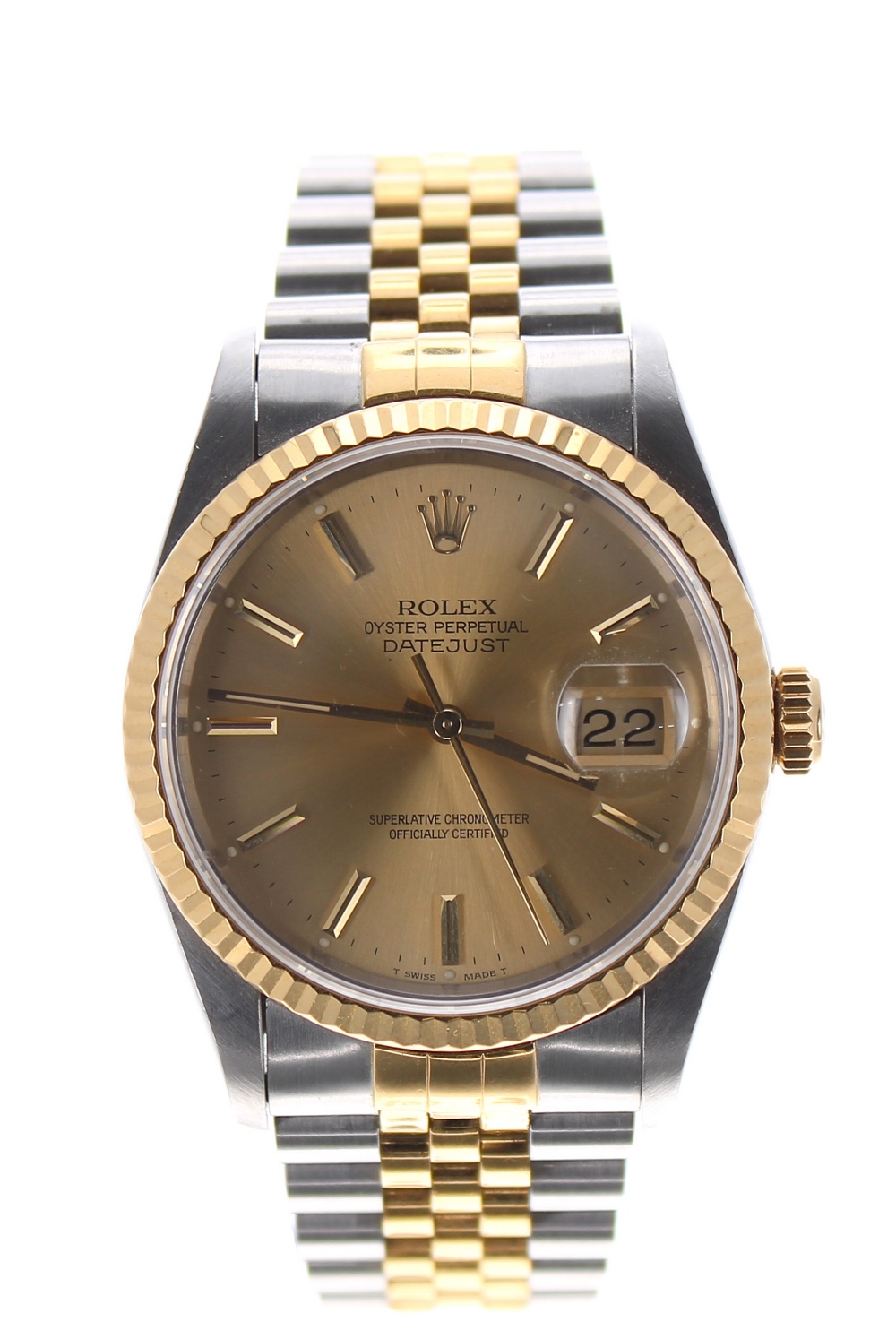 Rolex Oyster Perpetual Datejust gold and stainless steel gentleman's bracelet watch, ref. 16233, - Image 2 of 8
