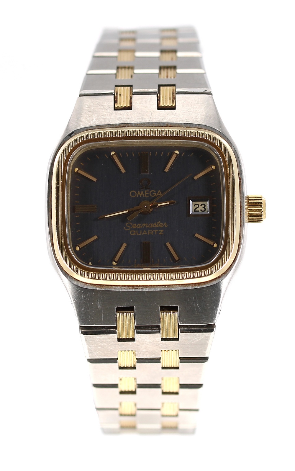 Omega Seamaster Quartz Damenuhr gold and stainless steel lady's bracelet watch, ref. 596.0019, the