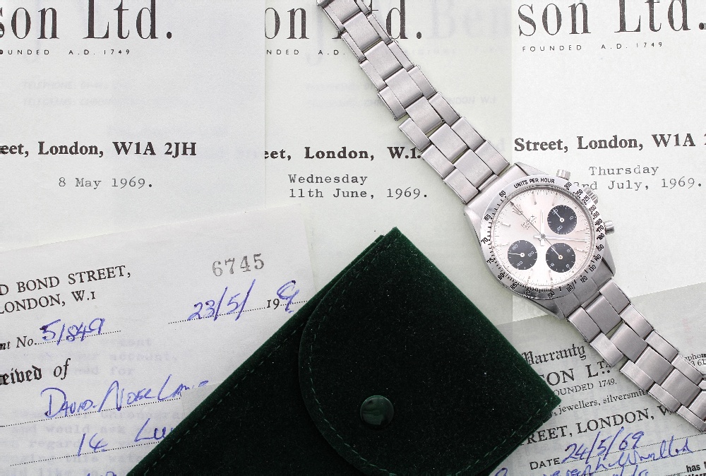 Rare and Fine Rolex Cosmograph Daytona stainless steel gentleman's bracelet watch, ref. 6239, - Image 2 of 10