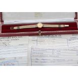 Eterna 9ct lady's bracelet watch, London 1967, case no. 108.961, circular champagne dial with