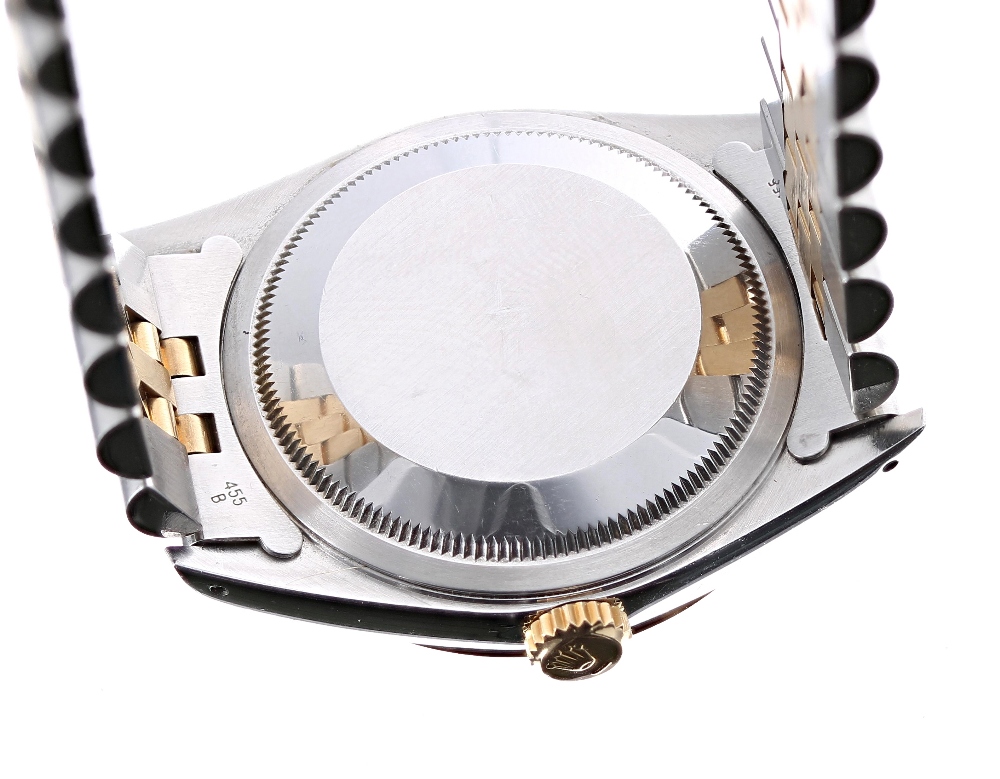 Rolex Oyster Perpetual Datejust gold and stainless steel gentleman's bracelet watch, ref. 16233, - Image 8 of 8