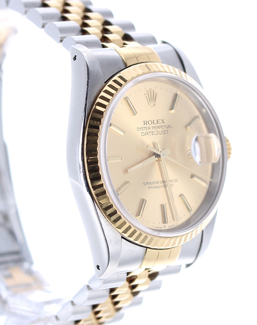 Rolex Oyster Perpetual Datejust gold and stainless steel gentleman's bracelet watch, ref. 16233, - Image 4 of 8