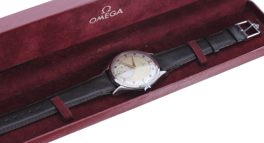 Omega 'Jumbo' stainless steel gentleman's wristwatch, ref. 2505-6, circa 1939, serial no. 996xxxx,