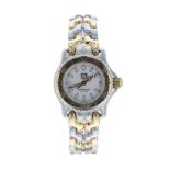 Tag Heuer SEL Professional 200m bicolour lady's bracelet watch, ref. WG1422-0, circular white