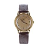 Longines 18ct gentleman's wristwatch, case no. 6286-5, circa 1954, serial no. 9465xxx, circular