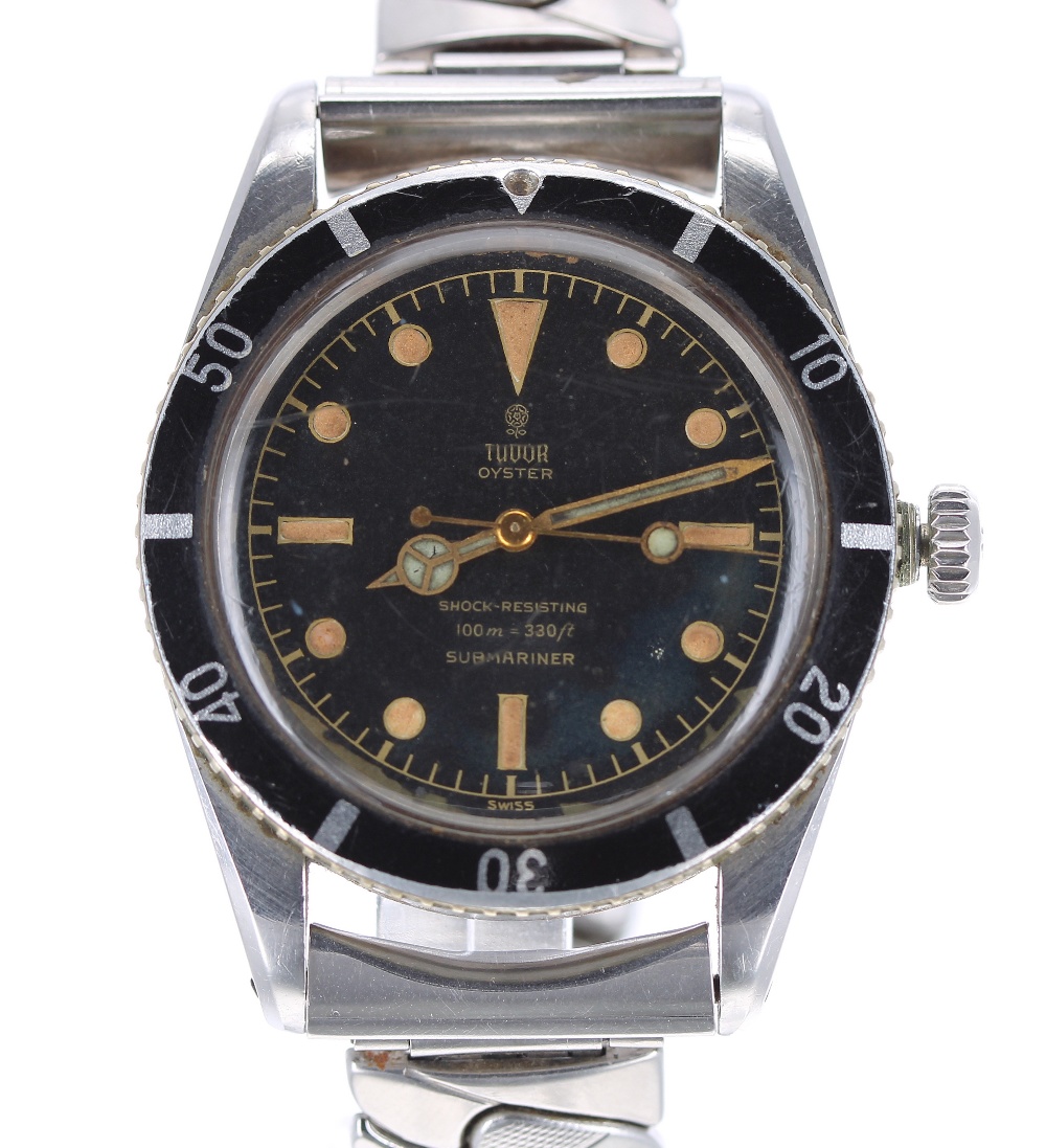 Extremely Rare Tudor Oyster Submariner stainless steel gentleman's wristwatch, ref. 7923, serial no.