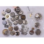 Selection of wristwatch movements to include a Sicura Super Alarm movement, Zodiac automatic