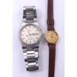 Omega Seamaster Quartz stainless steel gentleman's bracelet watch, 35mm; together with an Omega De