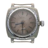 Rolex Oyster wire-lug cushion cased gentleman's wristwatch, circular silvered dial with baton