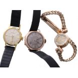 Omega 9ct lady's bracelet watch, cal. 580 17 jewel movement, 9ct bracelet, 15.7gm, 16mm; together