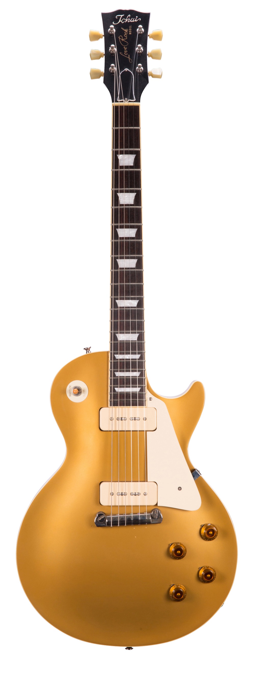 2012 Tokai Love Rock P90 Goldtop electric guitar, made in Japan, ser. no. 12xxxx0; Finish: gold top,