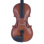 French violin by and labelled Charles Le Lyonnais á Nantes, Annee 1939, the two piece back of