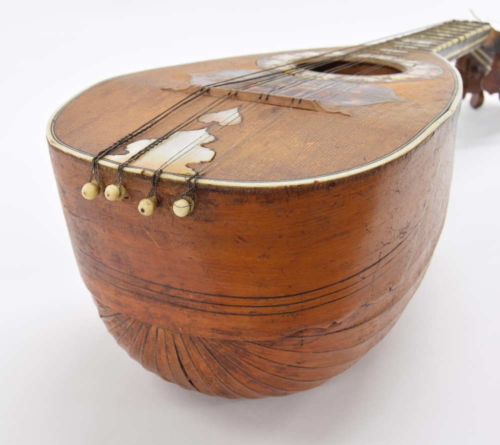 Neapolitan mandolin by Donato Filano, Naples, 1760, the back with twenty-one fluted ribs, the - Image 10 of 12