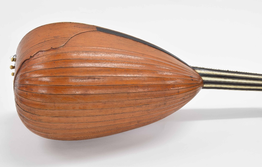 Neapolitan mandolin by Donato Filano, Naples, 1760, the back with twenty-one fluted ribs, the - Image 8 of 12