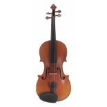 French JTL violin labelled Thiery á Paris, 14 1/8", 35.90cm