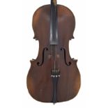 *French JTL violoncello in need of some restoration, 29 5/8", 75.20cm *This lot is subject to 20%