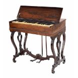 Melodion or reed organ by George Prince and Company, Buffalo N.Y., circa 1855, the case of rosewood,