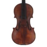 Interesting violin, possibly Italian, labelled Luigi Salsedo, Liutai, fecit Italia, Anno 1925, the