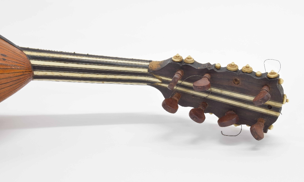 Neapolitan mandolin by Donato Filano, Naples, 1760, the back with twenty-one fluted ribs, the - Image 7 of 12