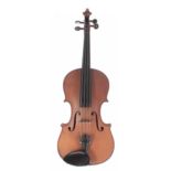 Good German Stradivari copy violin circa 1910, 13 15/16", 35.40cm