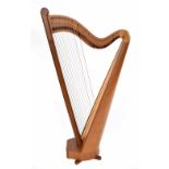 Forty-one string 'Progress' lever harp by Pilgrim Harps, South Godstone, circa 1975, the body, arm