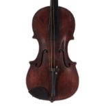 English violin circa 1840, with inked purfling, 14 5/16", 36.40cm