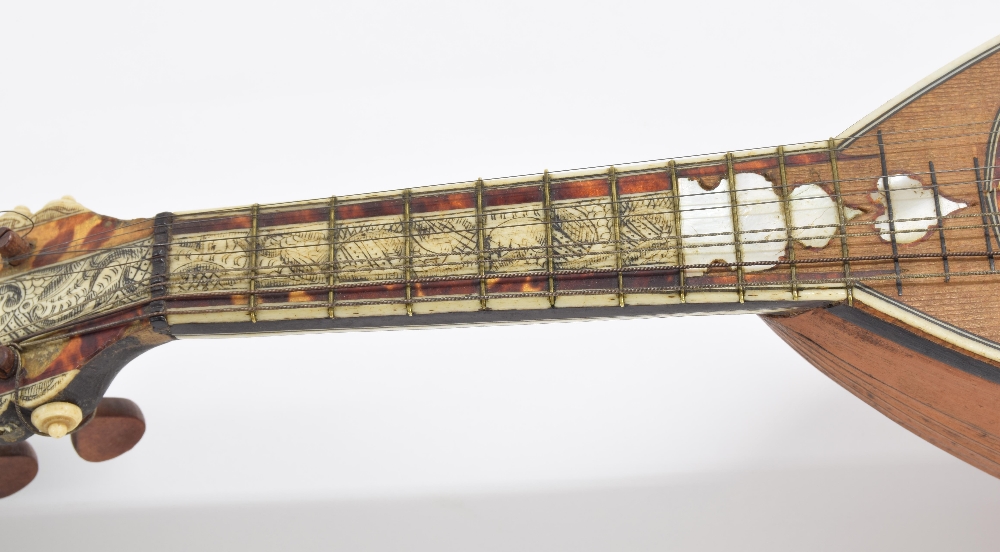 Neapolitan mandolin by Donato Filano, Naples, 1760, the back with twenty-one fluted ribs, the - Image 4 of 12