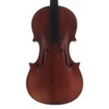 Violin labelled Leon Mougenot, Mirecourt, no. 3474, annee 1930, the two piece back of faint medium