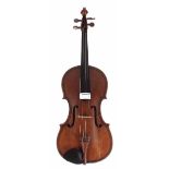 Eccentric double purfled violin, 14 1/16", 35.70cm