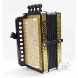 Hohner Melodeon with steel reeds on individual plates, soft case