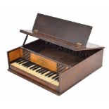 Pianino by Chappell & Company, London, circa 1820, the case of mahogany with stained fruitwood