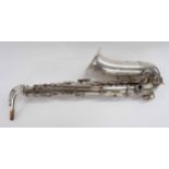 French silver plated alto saxophone by and inscribed Cabart á Paris, cased (with ligature and