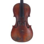 Neuner & Hornsteiner violin circa 1880, 13 7/8", 35.20cm