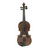 Early 20th century child's violin, 10", 25.50cm