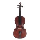 French Medio-Fino three-quarter size violin, 12 15/16", 32.90cm