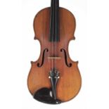 Late 19th century Lowendall School violin, 13 7/8", 35.20cm