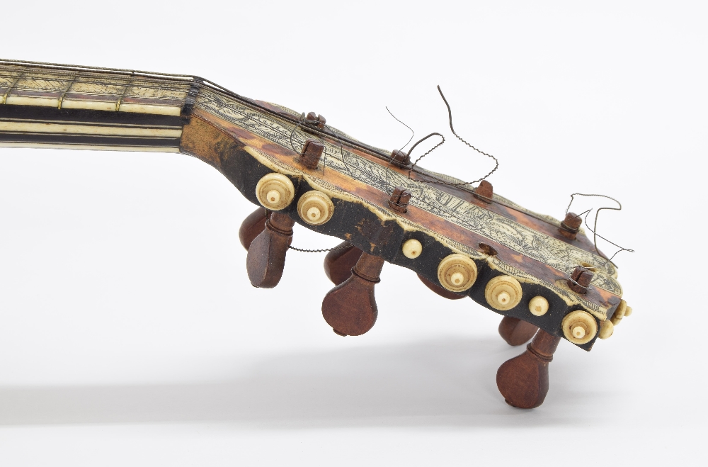Neapolitan mandolin by Donato Filano, Naples, 1760, the back with twenty-one fluted ribs, the - Image 6 of 12