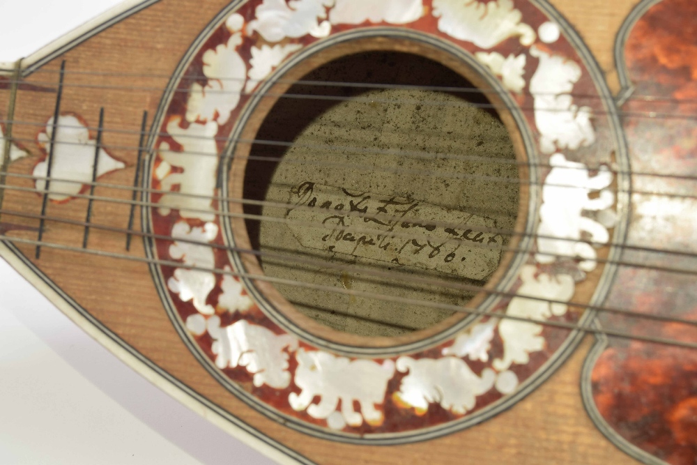 Neapolitan mandolin by Donato Filano, Naples, 1760, the back with twenty-one fluted ribs, the - Image 11 of 12