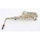 Stagg 77-SA/SL silver plated alto saxophone, cased (with crook and mouthpiece)